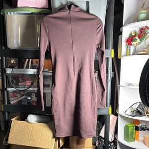 Fashion Nova Long Sleeve Dress in Rich Plum